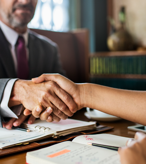 Hombre estrechando la mano